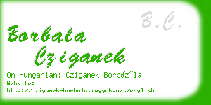 borbala cziganek business card